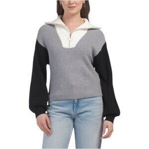 LAUNDRY Half Zip Neck Sweater